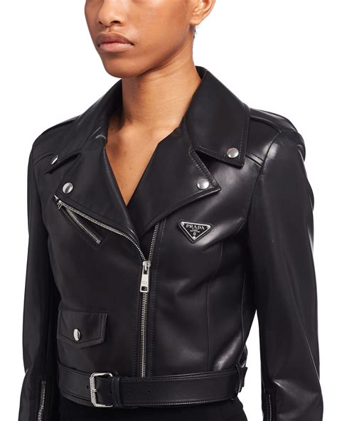 prada leather jacket women.